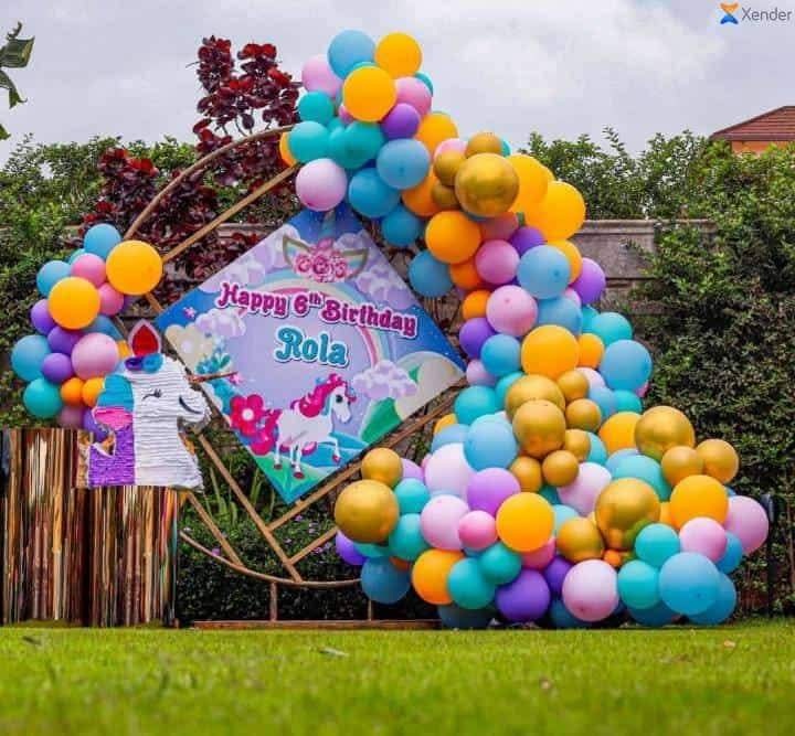 Number & Age Balloons with Garland Accent for a kids birthday party in Nairobi - view 3