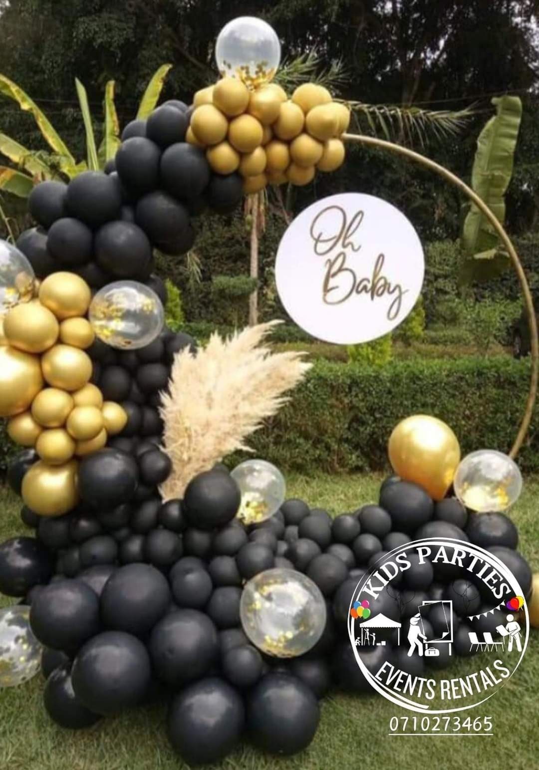 Number & Age Balloons with Garland Accent for a kids birthday party in Nairobi