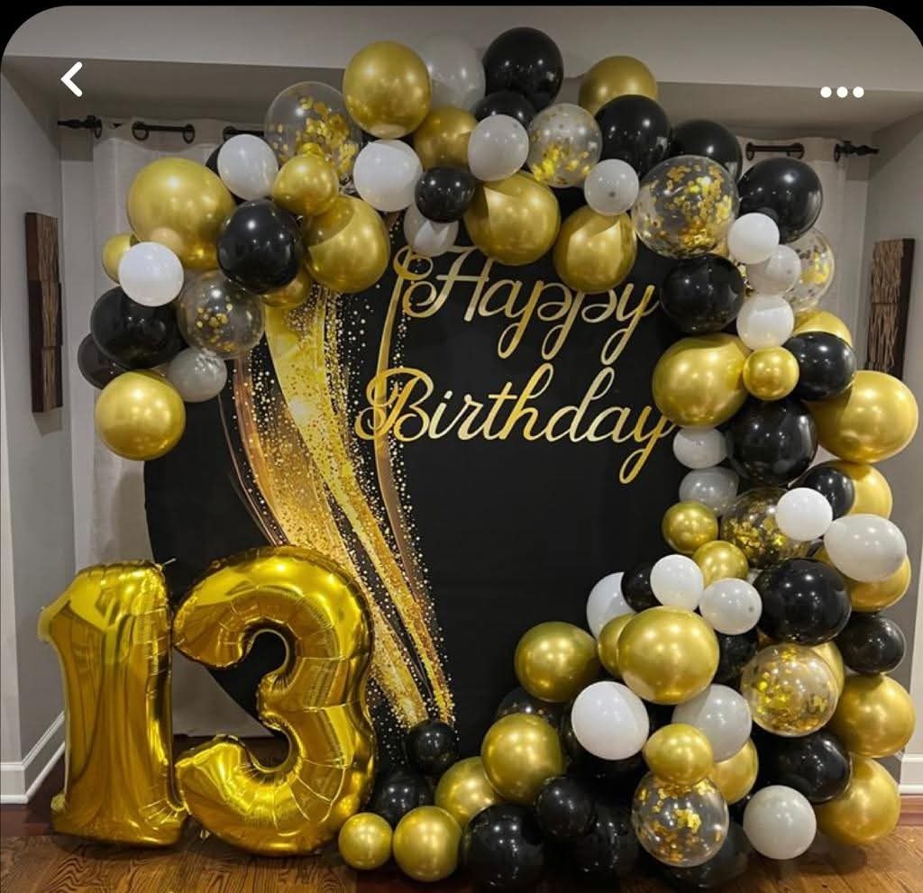 Luxe Round Board Balloon Arch and Pedestal Cake Stand with Themed Balloons Decor for Hire - view 3
