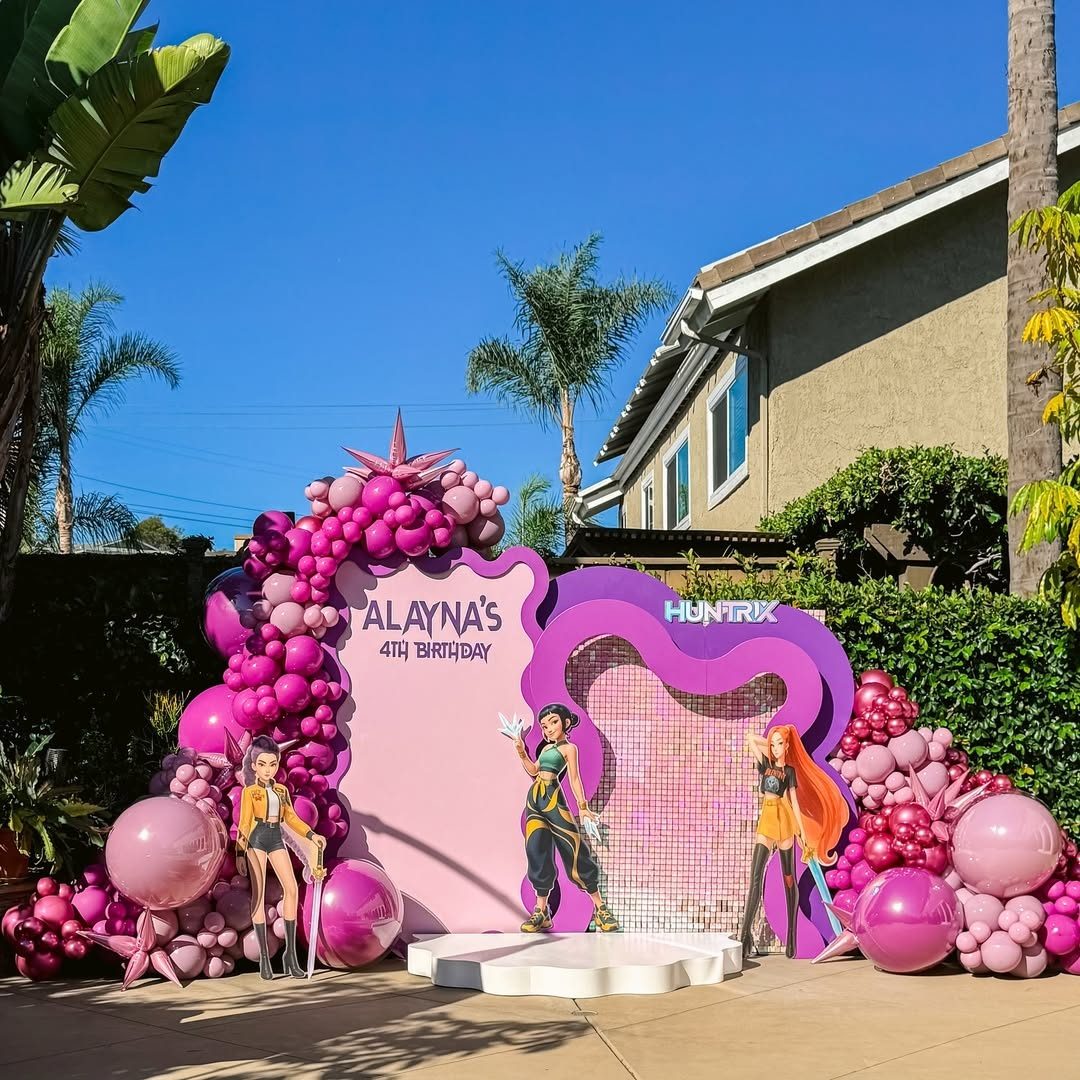 Showstopper Double-Door Balloon Wall Backdrop & VIP Stage for Hire for hire — kids party