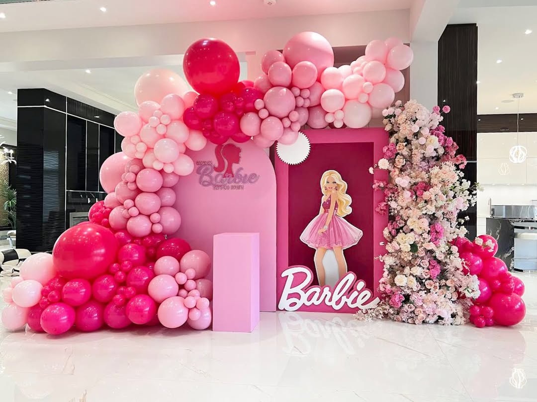 Party Balloons Wall Of Elegance, Triple Door Balloons Backdrop and VIP Stage for Hire - view 3