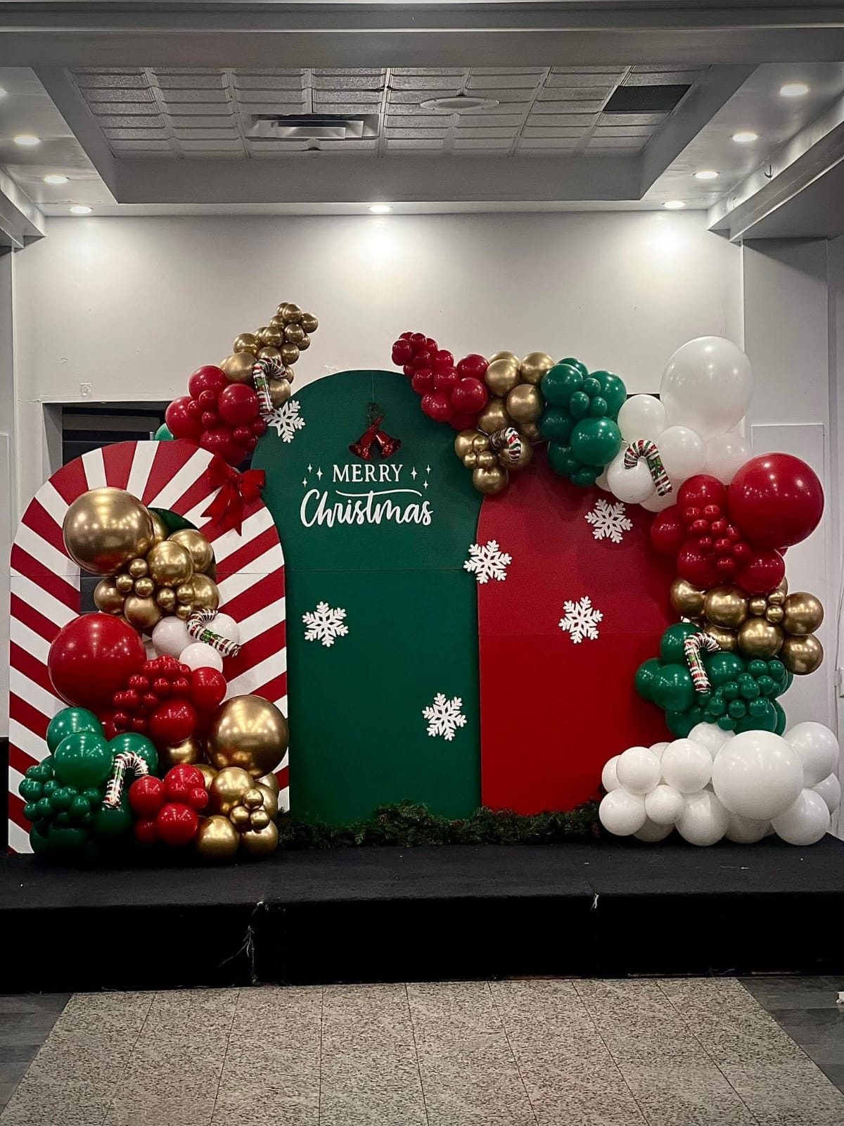 Party Balloons Wall Of Elegance, Triple Door Balloons Backdrop and VIP Stage for Hire - view 4