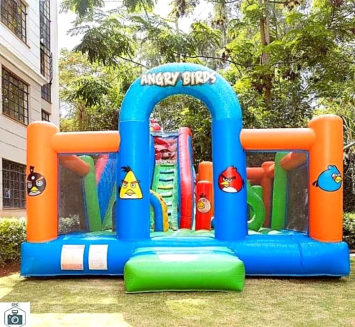 Angry Birds Combo Bouncy House for hire at kids birthday party in Nairobi - view 2