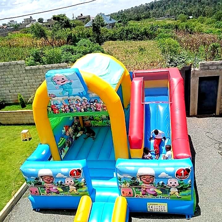 Cocomelon Bouncy House for hire at kids birthday party in Nairobi
