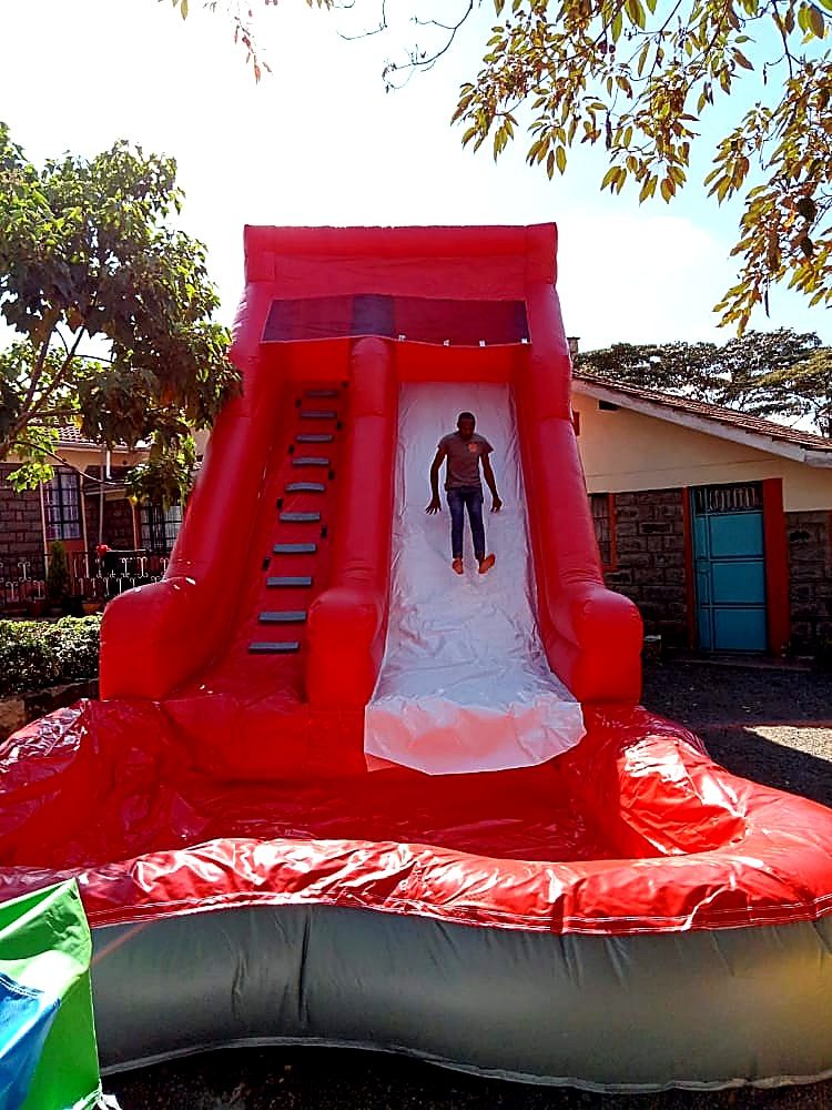 Inflatables Water Slide Bouncy Castle for hire at kids birthday party in Nairobi