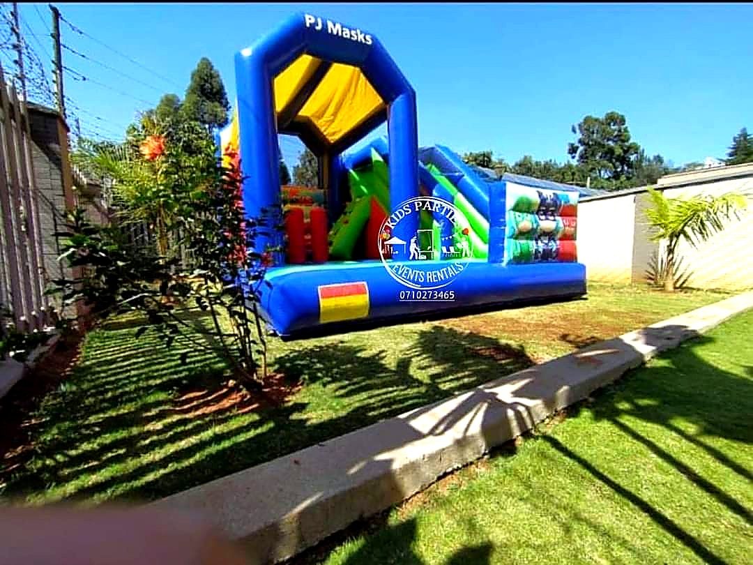 PJ Mask Moonwalk Bounce House for hire at kids birthday party in Nairobi - view 3