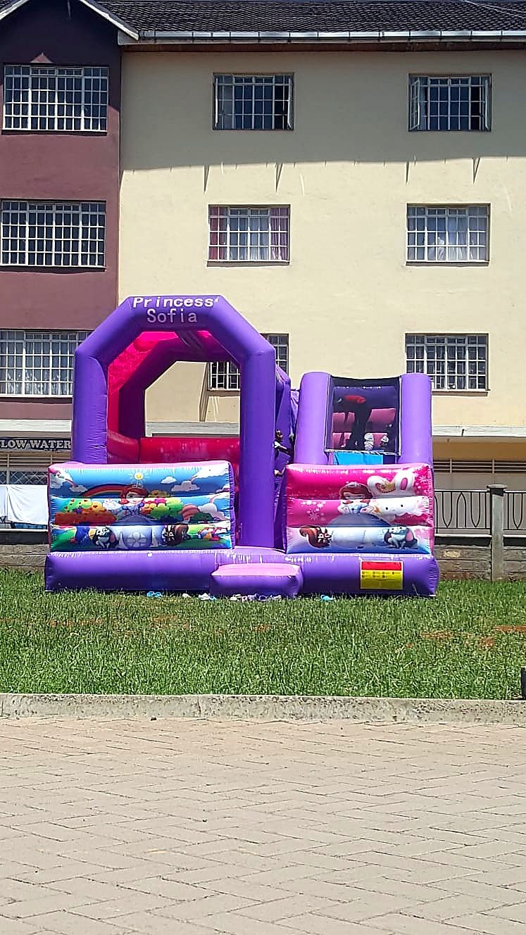 Sofia the First Theme Bounce House for hire at kids birthday party in Nairobi - view 3