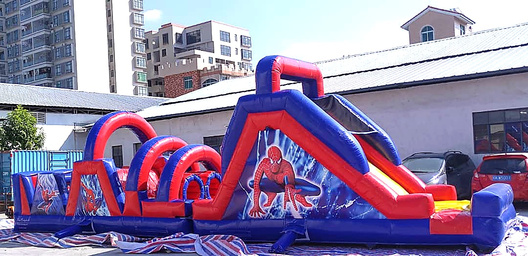 Spiderman Combo Bounce House for hire at kids birthday party in Nairobi - view 2