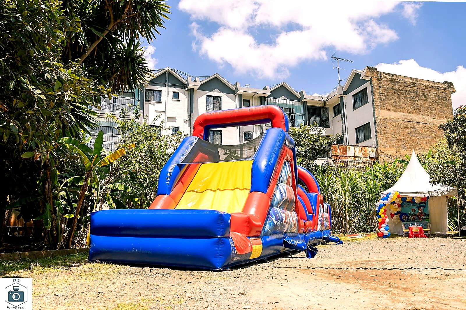 Spiderman Combo Bounce House for hire at kids birthday party in Nairobi - view 3
