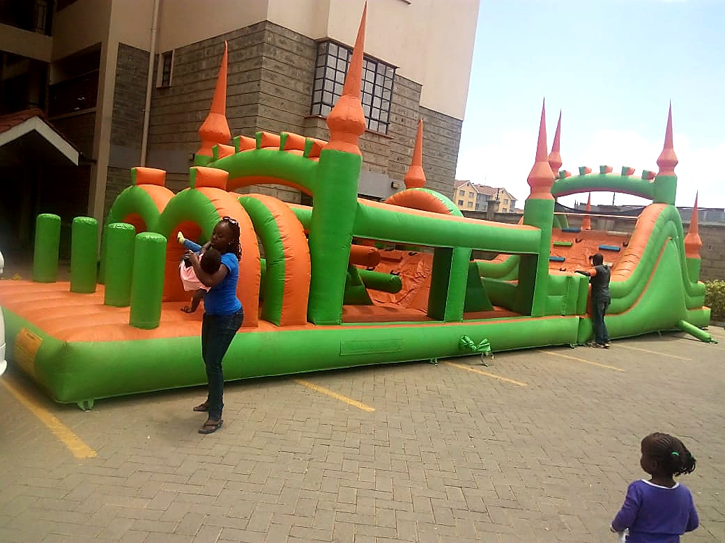 Combo Bounce Castle (TikTok Theme) for hire at kids birthday party in Nairobi - view 3