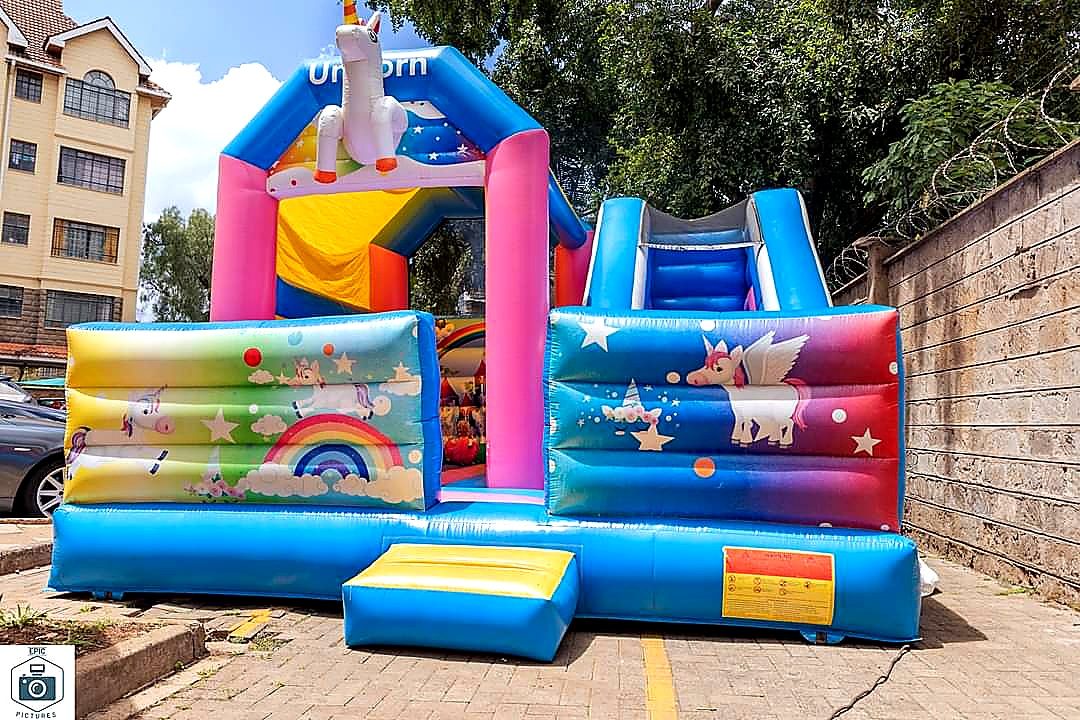 Unicorn Bounce Bouncing Castle for hire at kids birthday party in Nairobi - view 2