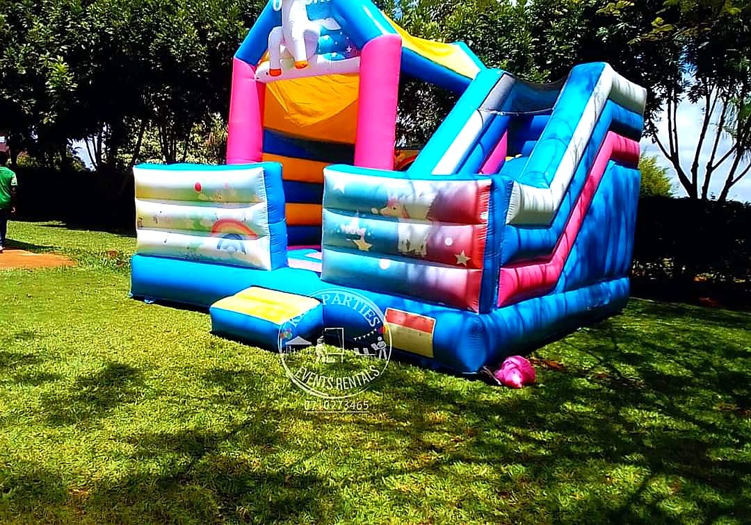 Unicorn Bounce Bouncing Castle for hire at kids birthday party in Nairobi - view 3