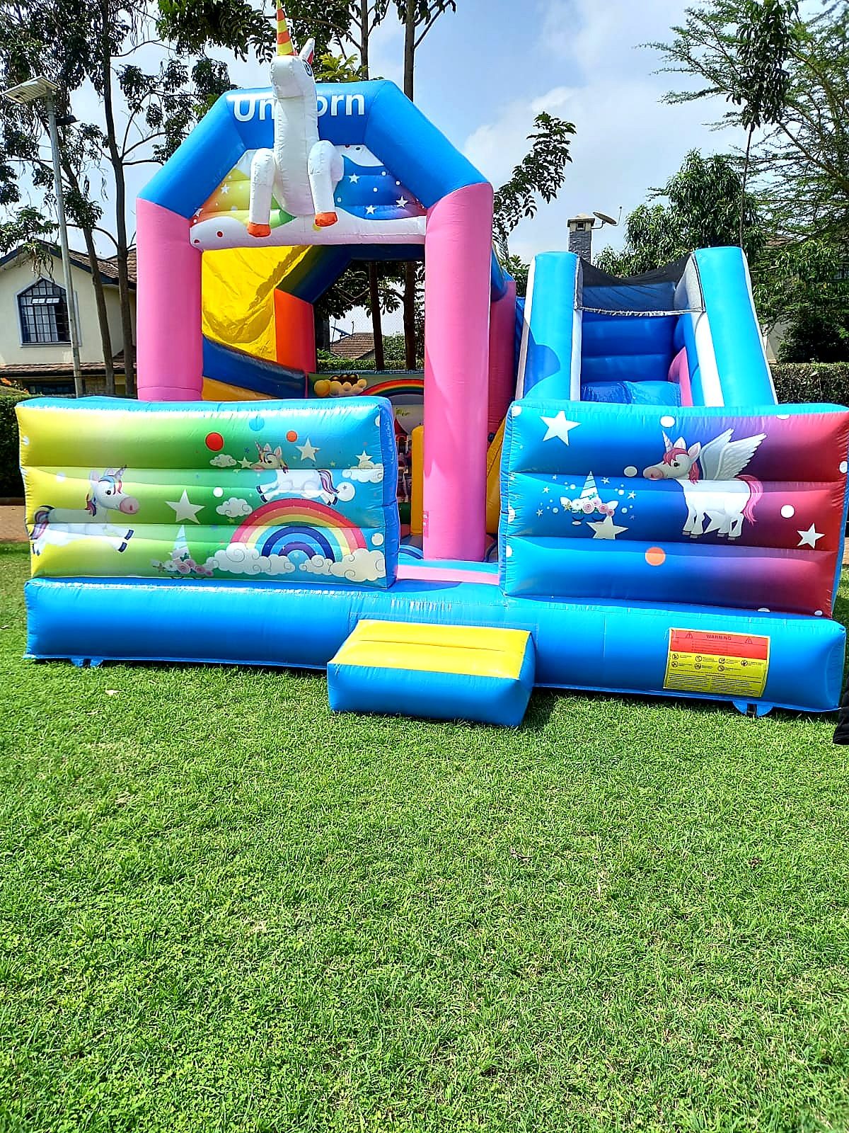 Unicorn Bounce Bouncing Castle for hire at kids birthday party in Nairobi
