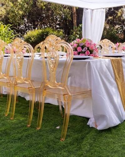 Gold Ghost Chairs for a kids birthday party in Nairobi - view 2