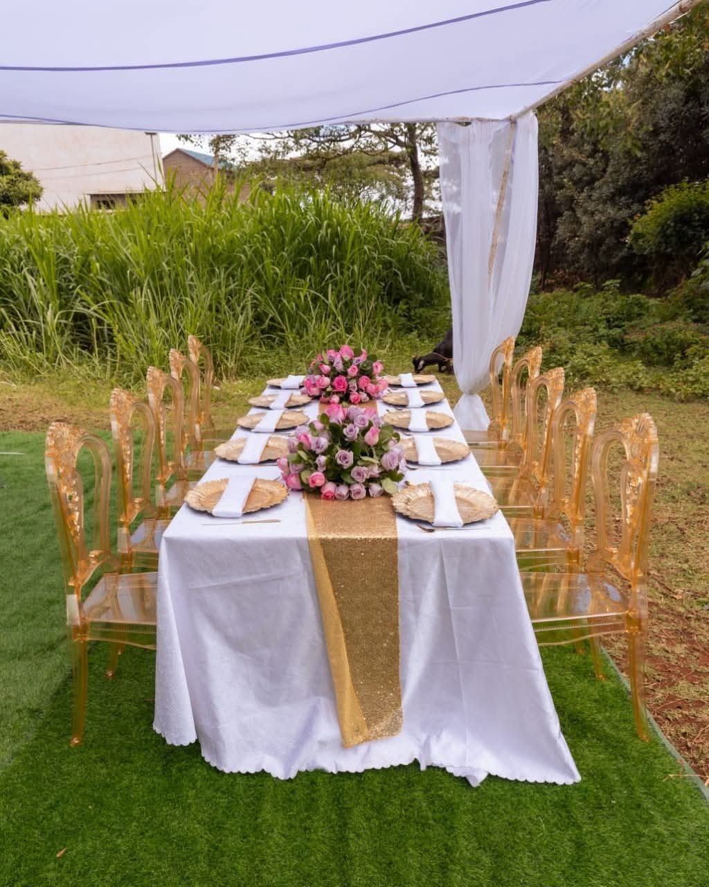 Gold Ghost Chairs for a kids birthday party in Nairobi - view 3