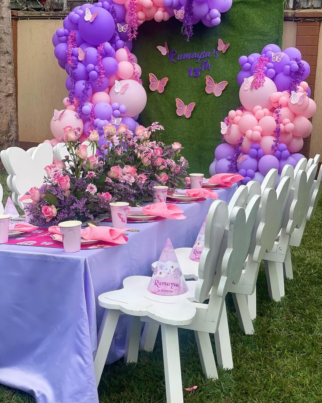Kids Wooden Butterfly Chairs for a kids birthday party in Nairobi