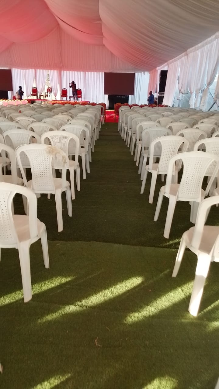 Plastic Chairs (Undressed) for a kids birthday party in Nairobi - view 3