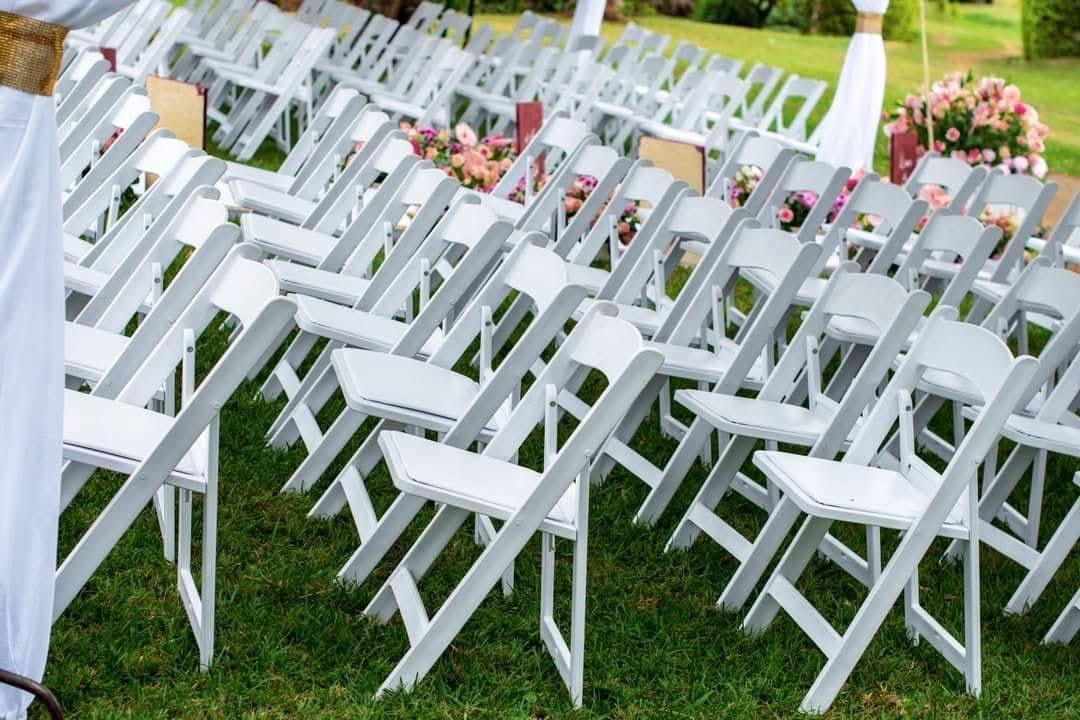 White Foldable Chairs for a kids birthday party in Nairobi - view 2