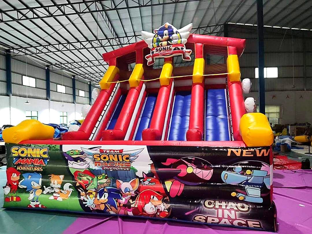 Gigantic Sonic the Hedgehog Bouncy Dry Slide for Hire for a kids birthday party in Nairobi