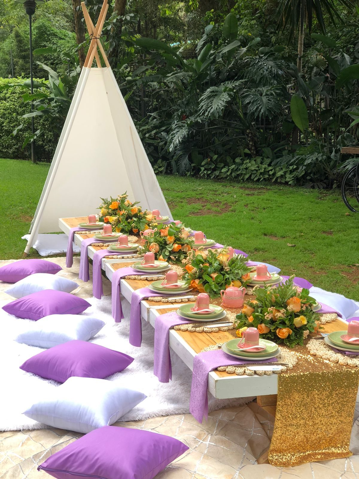 Indoor Teepee Village Sleepover for a kids slumber party in Nairobi