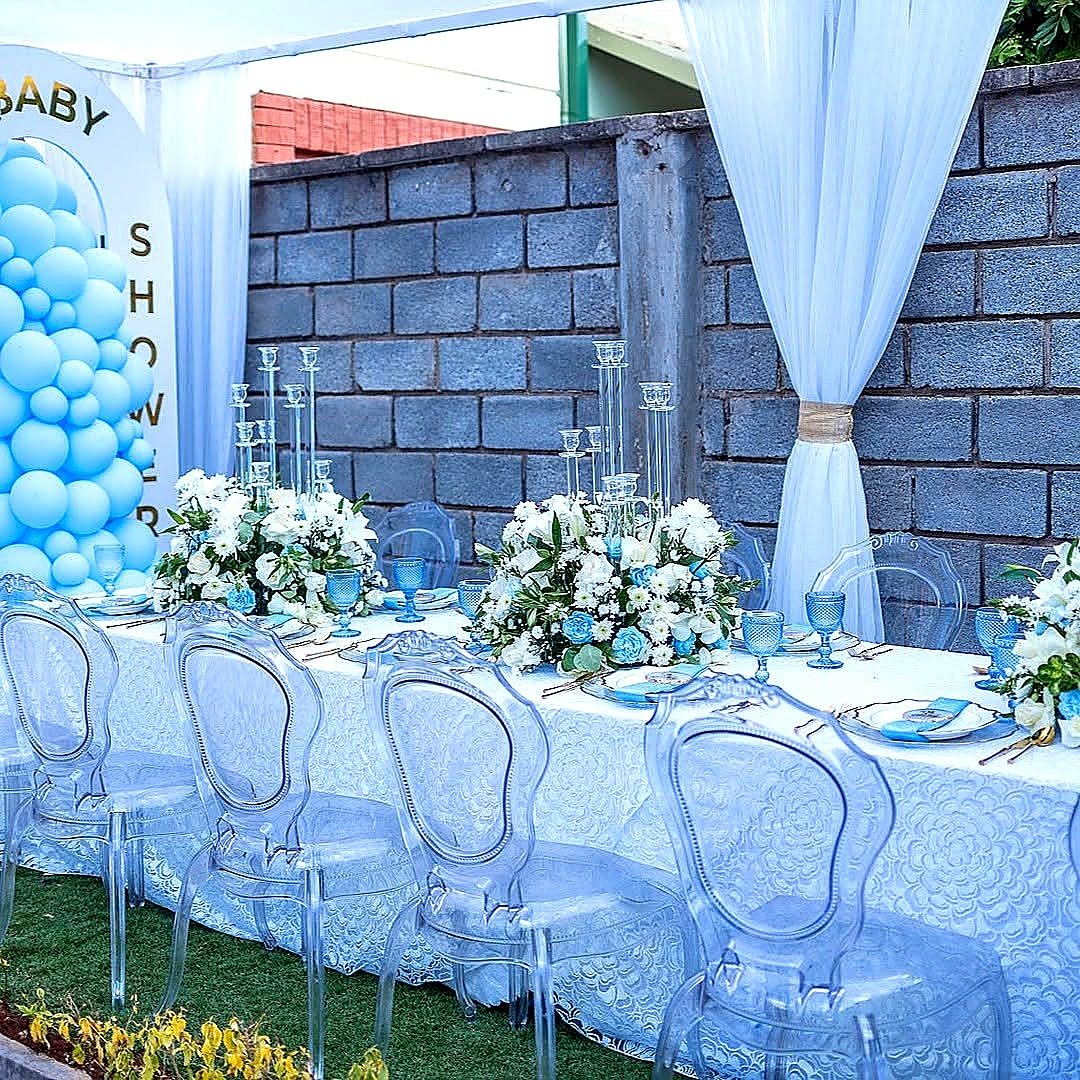 Clear Ghost Chairs for a kids birthday party in Nairobi