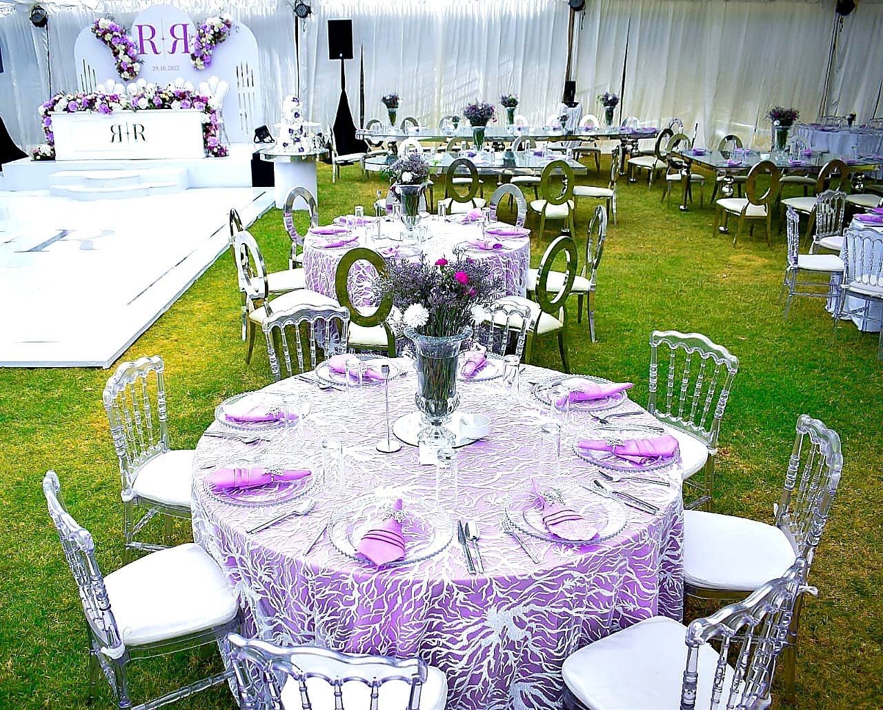Dressed Round Table with Elegant Overlay for a kids birthday party in Nairobi - view 5