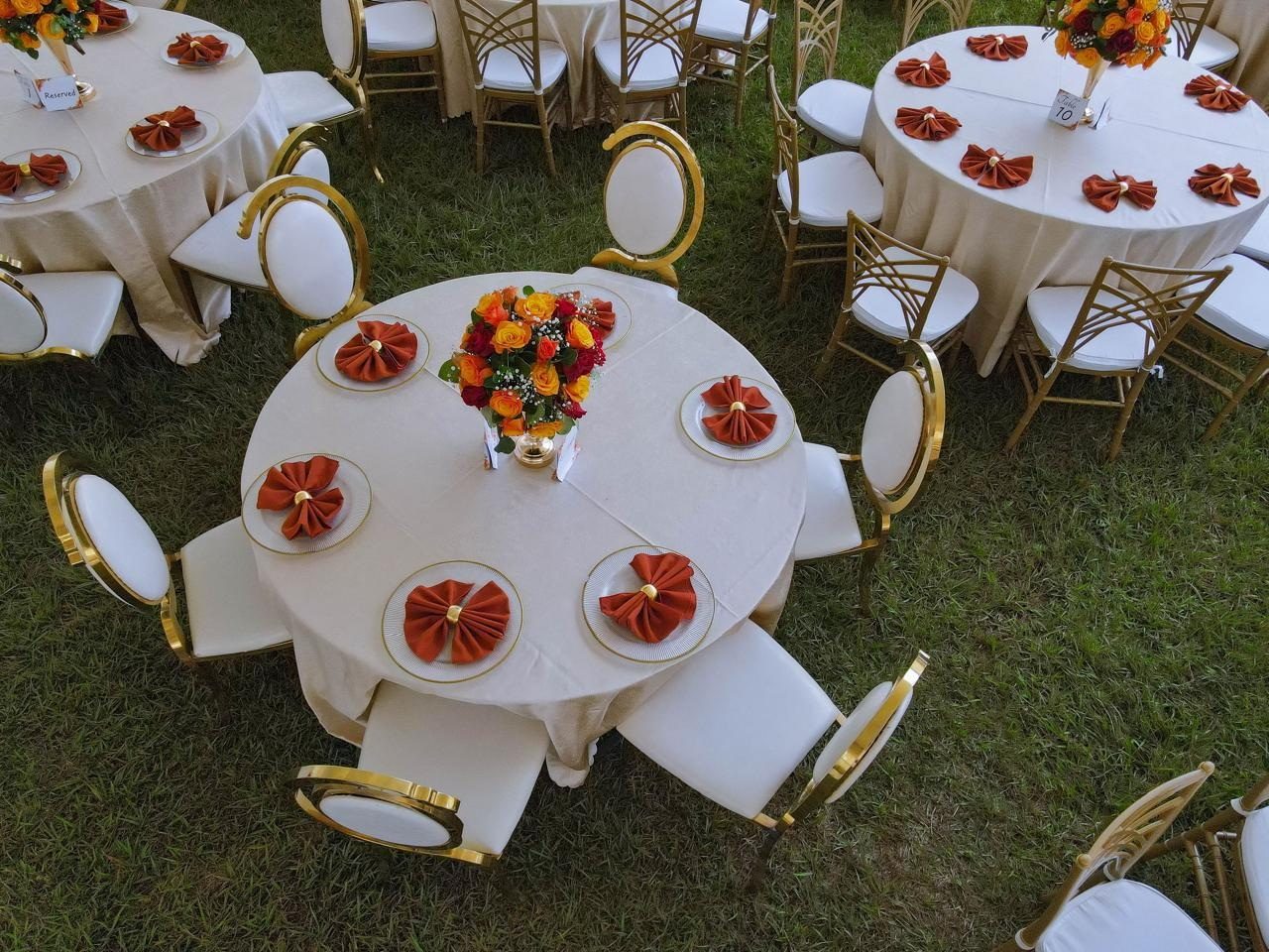 Dressed Round Table (Jacquard) for a kids birthday party in Nairobi - view 4