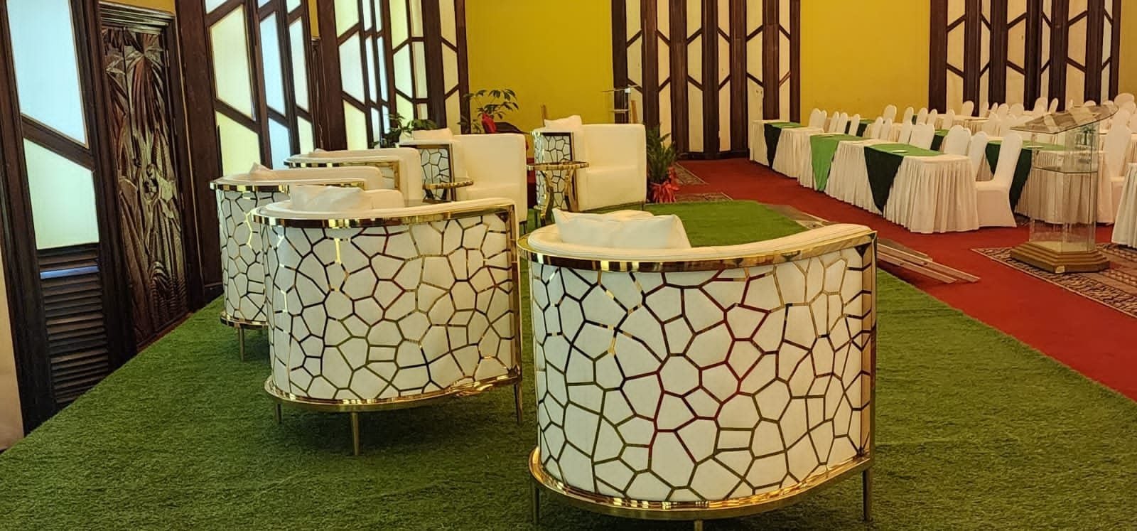 Lounge Sofa & Side Stools for Hire - view 3