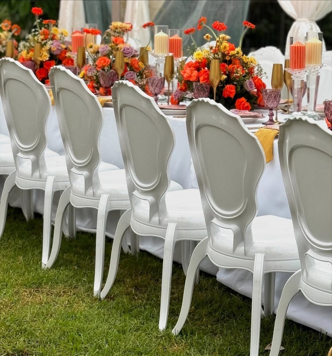 Luxury Vogue Chairs (Beige) for a kids birthday party in Nairobi - view 2