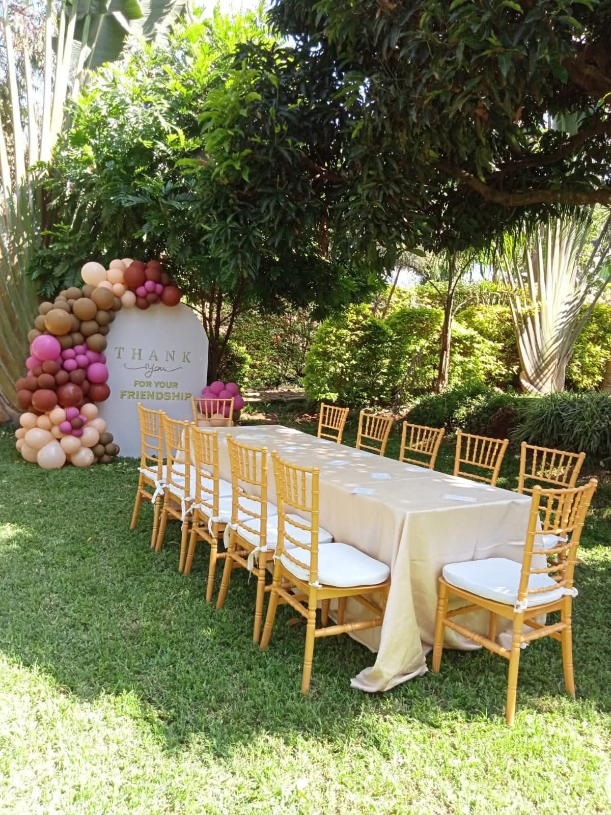 Rectangular Table (Dressed in Jacquard) for a kids birthday party in Nairobi - view 4