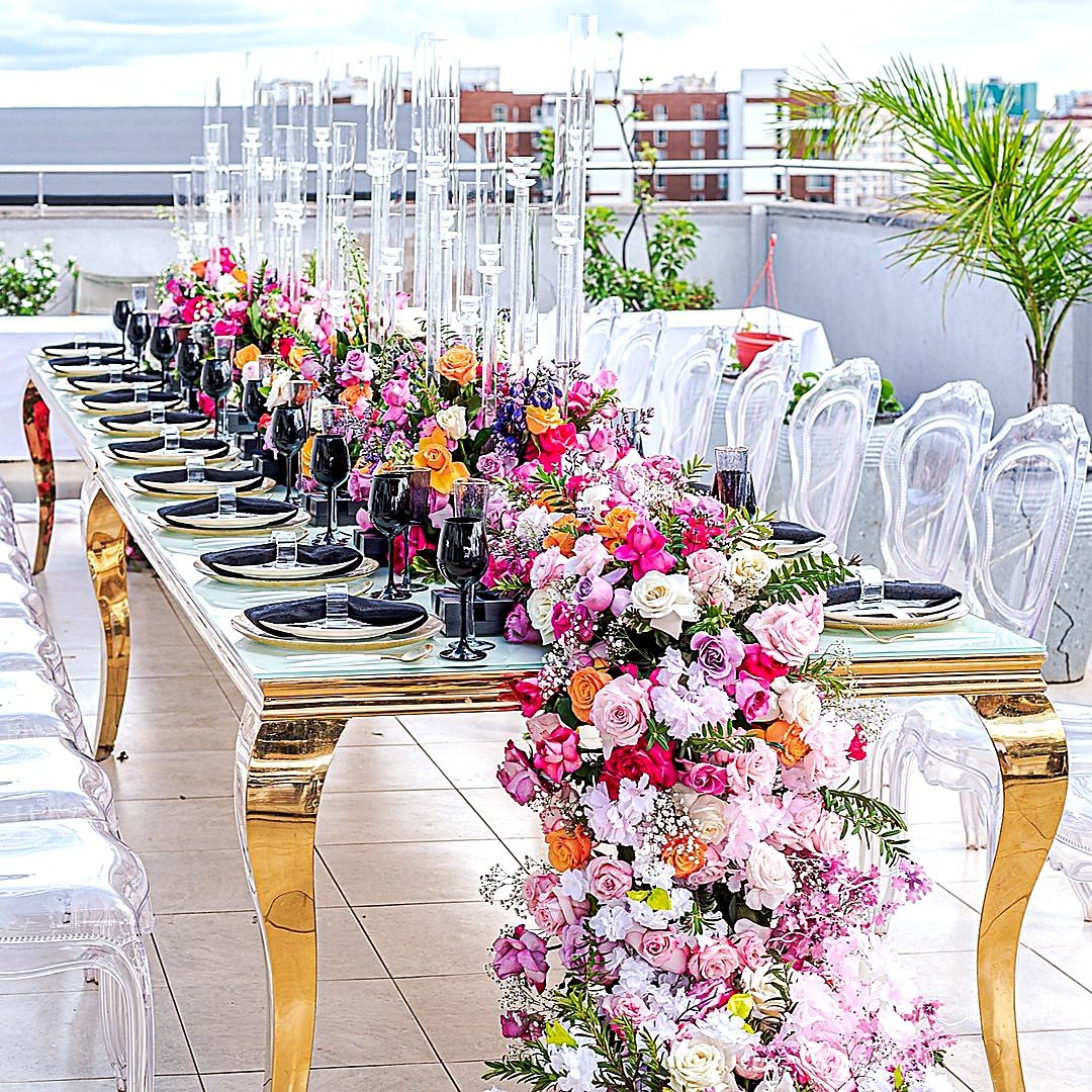 Wedding Stainless Steel Glass Table for a kids birthday party in Nairobi