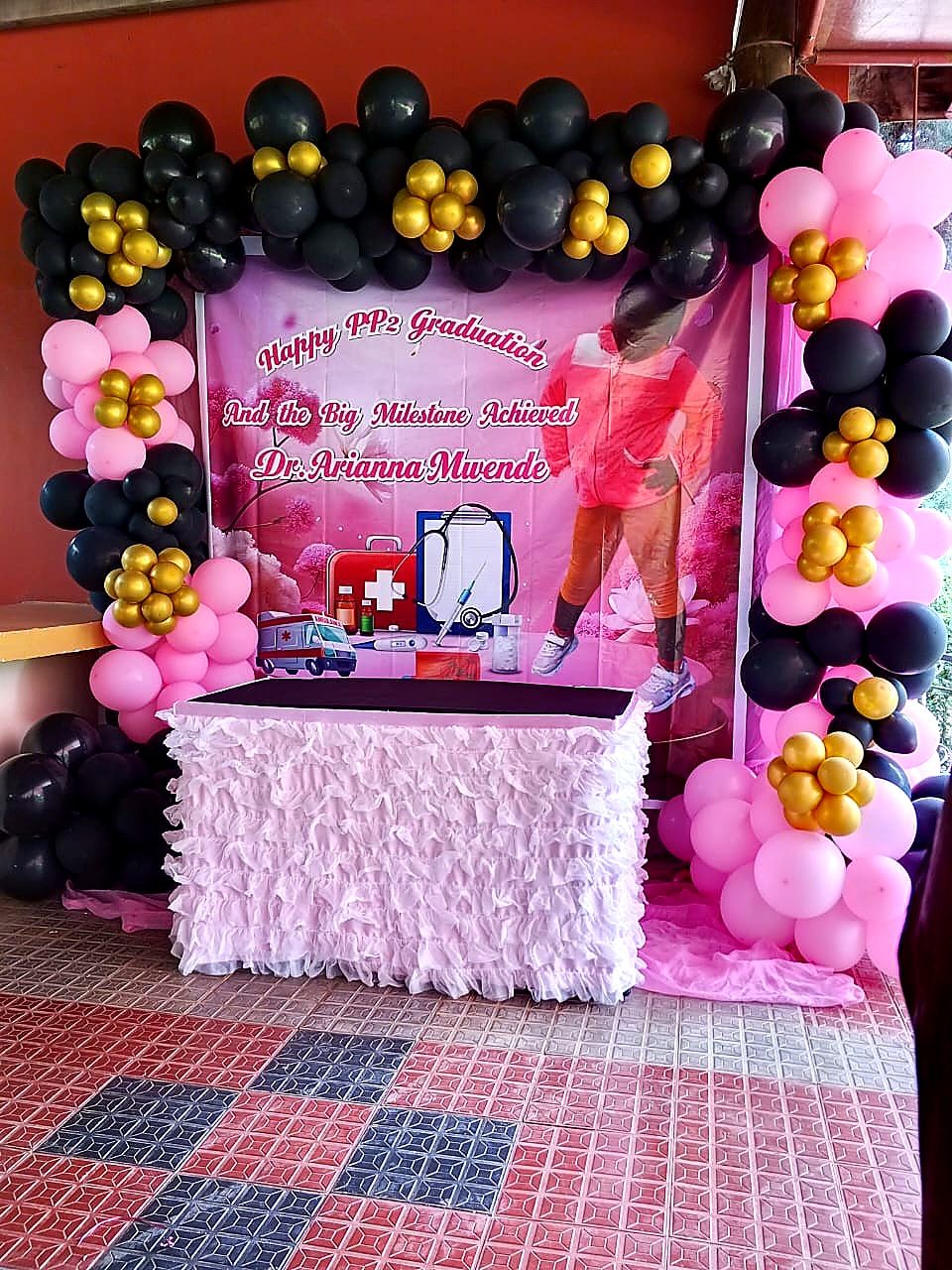 Cake & Treat Table (Dressed Birthday Focal Point) for a kids birthday party in Nairobi