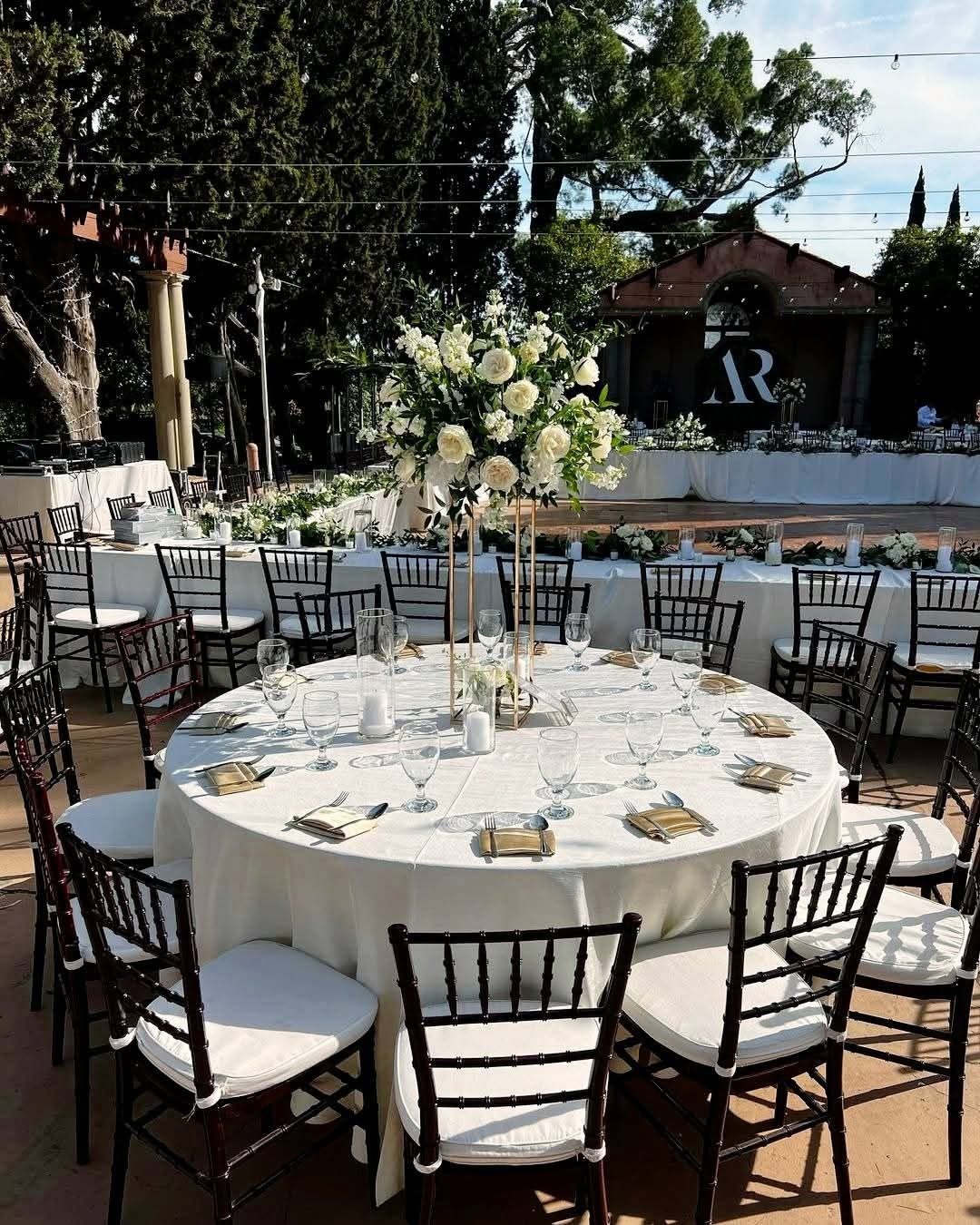 Dressed Round Table (Jacquard) for a kids birthday party in Nairobi - view 2