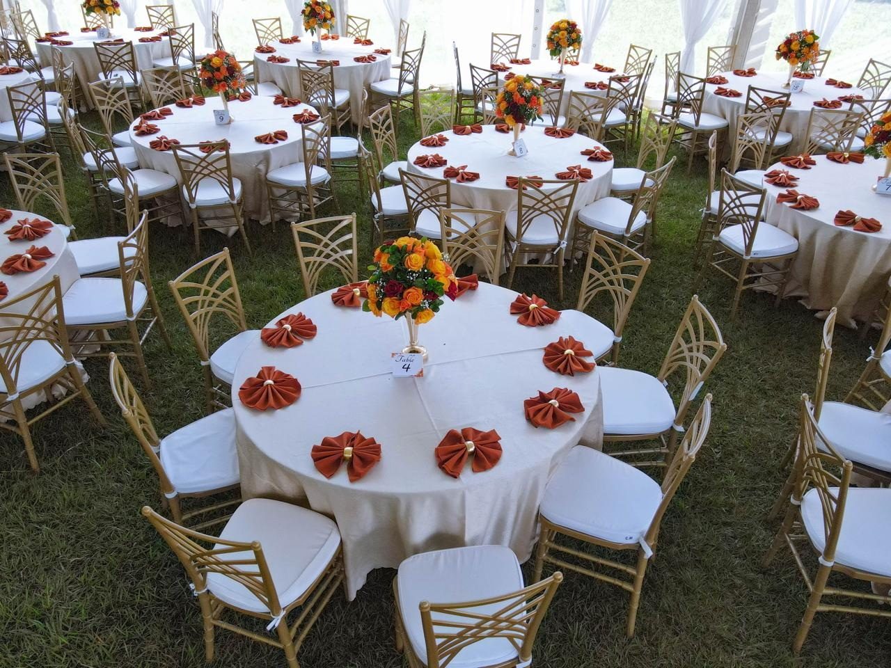 Dressed Round Table (Jacquard) for a kids birthday party in Nairobi - view 3