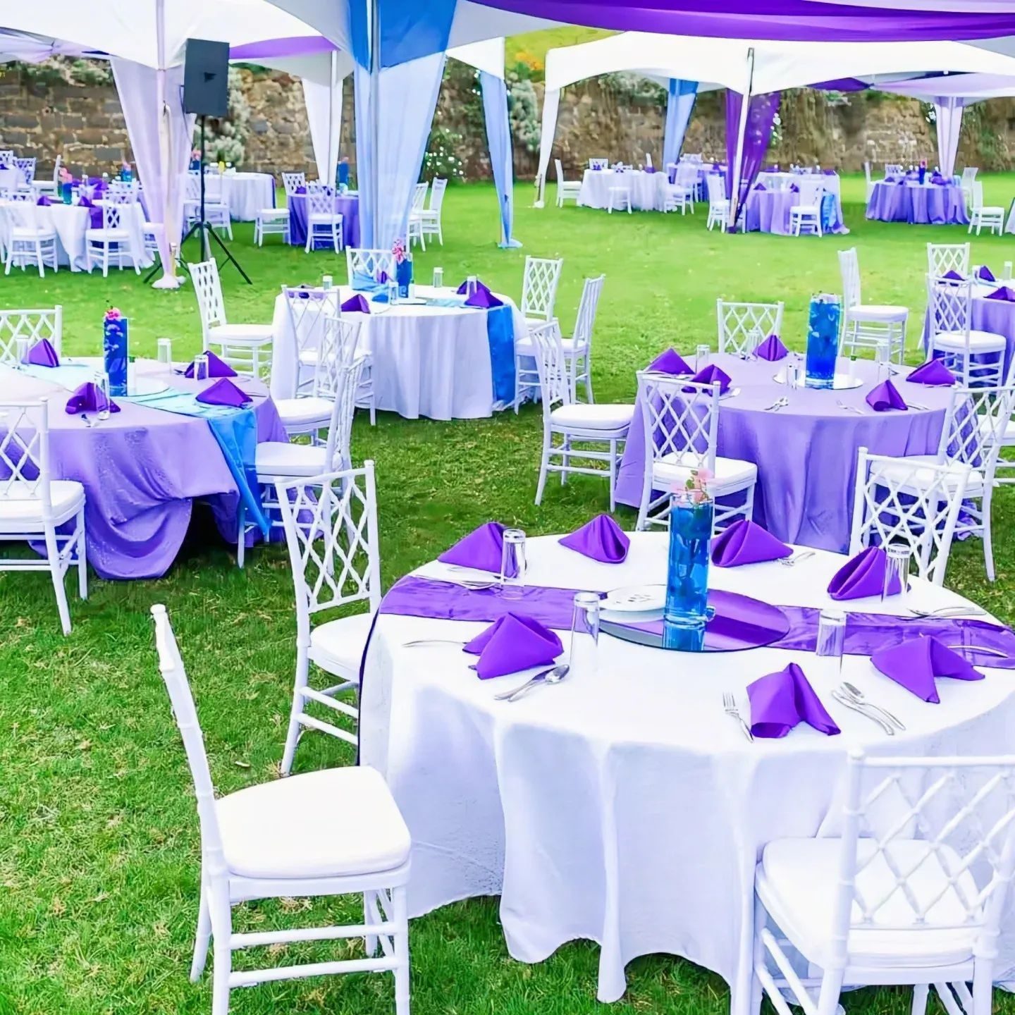 Dressed Round Table (Jacquard) for a kids birthday party in Nairobi