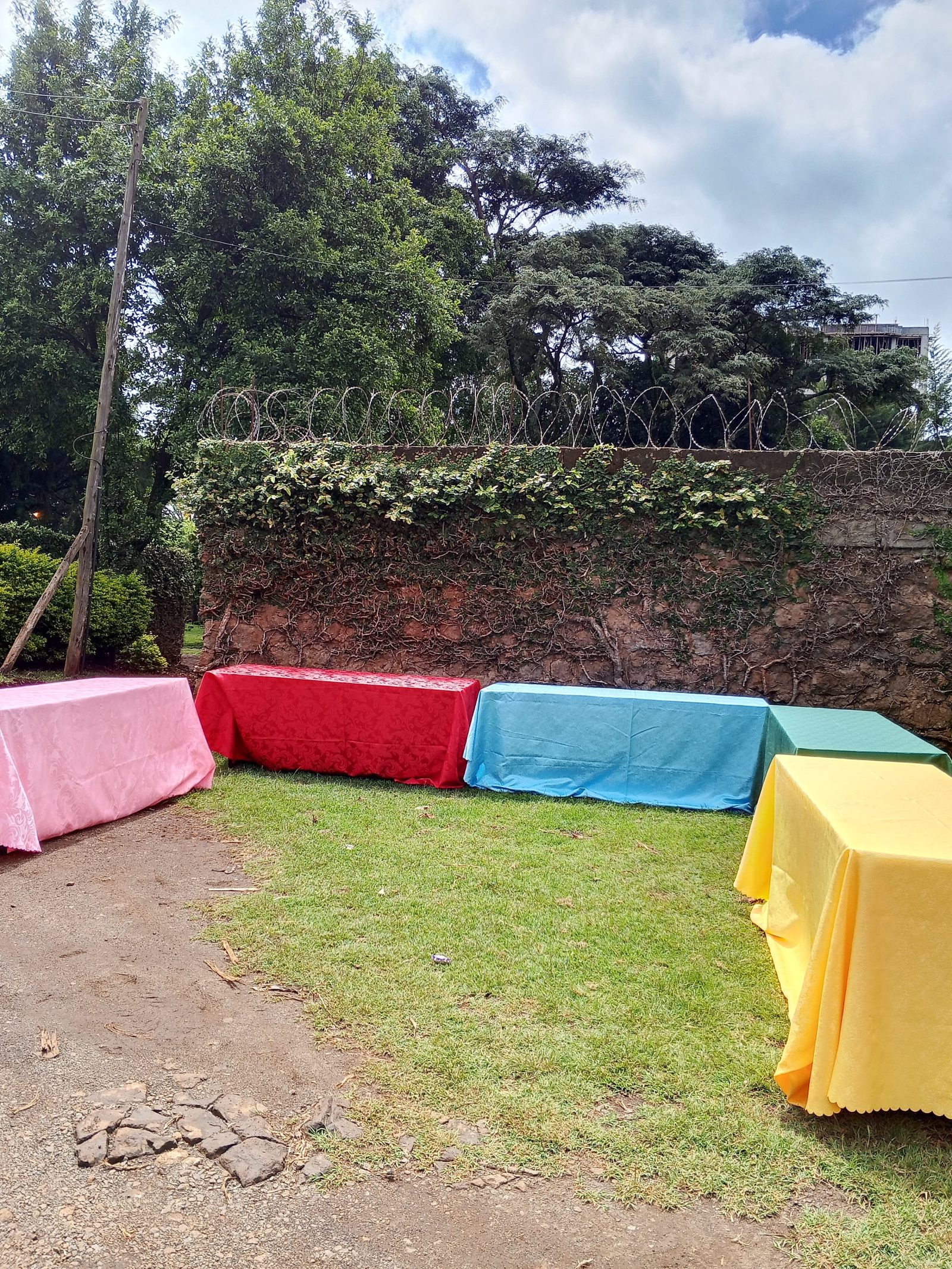 Rectangular Table (Dressed in Jacquard) for a kids birthday party in Nairobi
