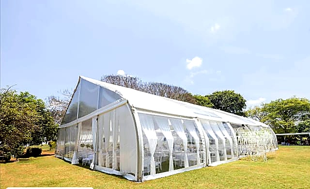 A Frame Miluxe Tent 20x5m Section – 100 Seater shading a kids birthday party in Nairobi - view 4