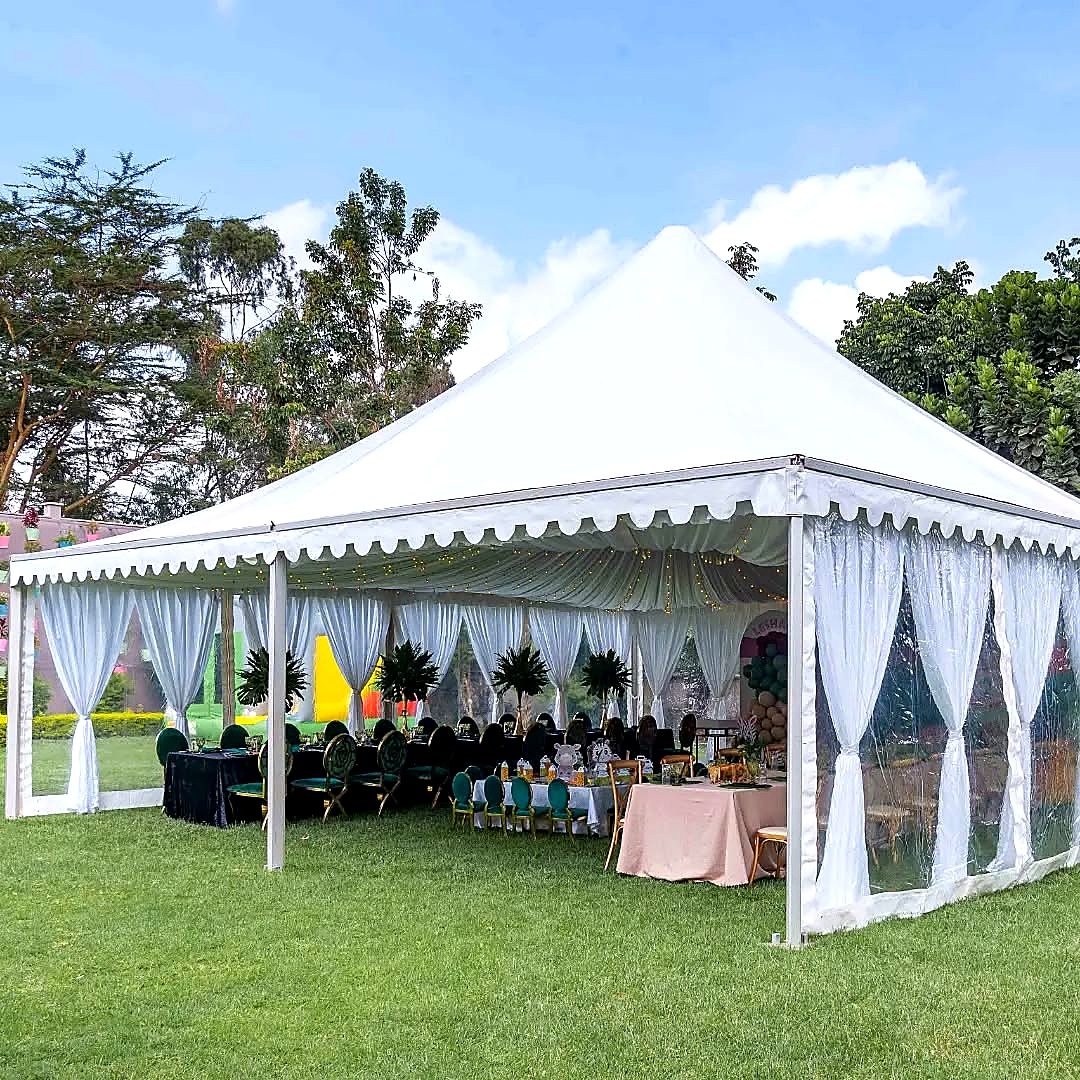 B Line Pagoda Tent 10x10m – 100 Seater shading a kids birthday party in Nairobi - view 3