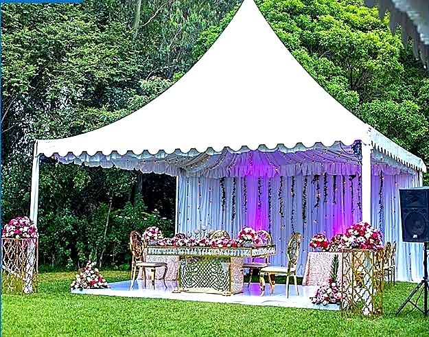 B Line Pagoda Tent 6x6m – 50 Seater shading a kids birthday party in Nairobi - view 2