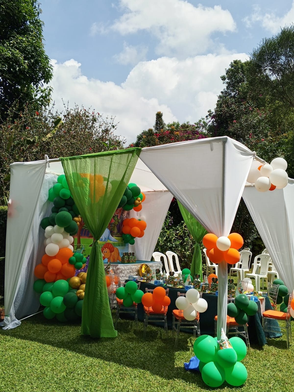 Canopy Tent 3x3m – 20 Seater shading a kids birthday party in Nairobi - view 3