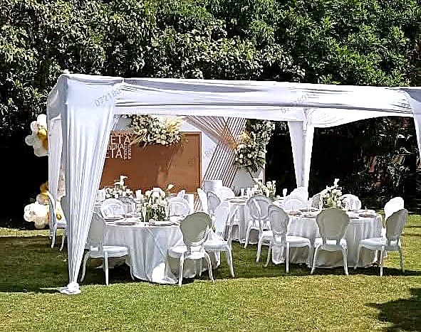 Canopy Tent 6x6m – 50 Seater shading a kids birthday party in Nairobi - view 3