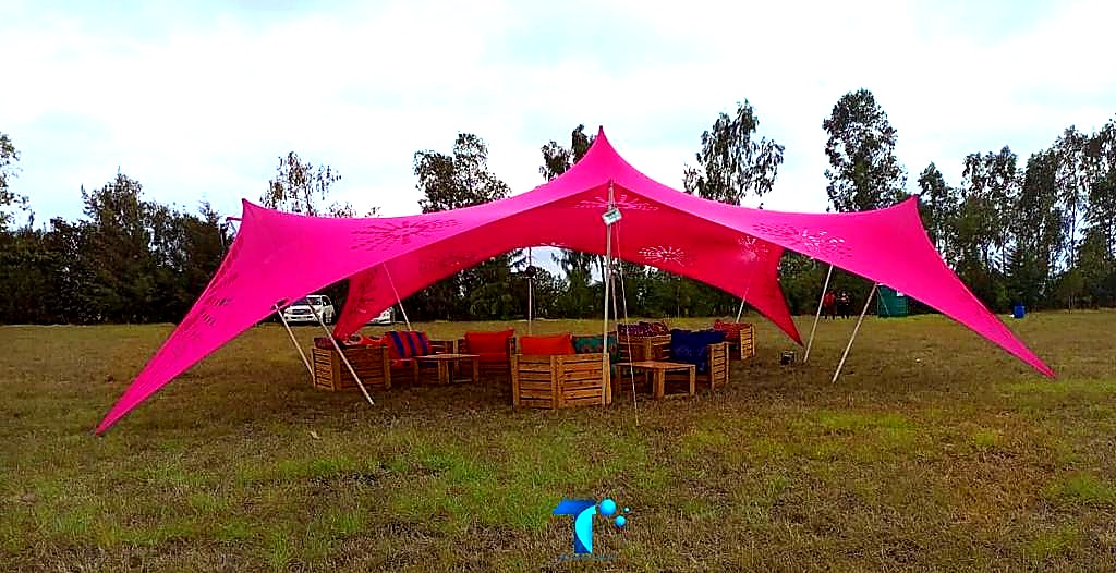 Cheese Tent 10x15m – 140 Seater shading a kids birthday party in Nairobi - view 2