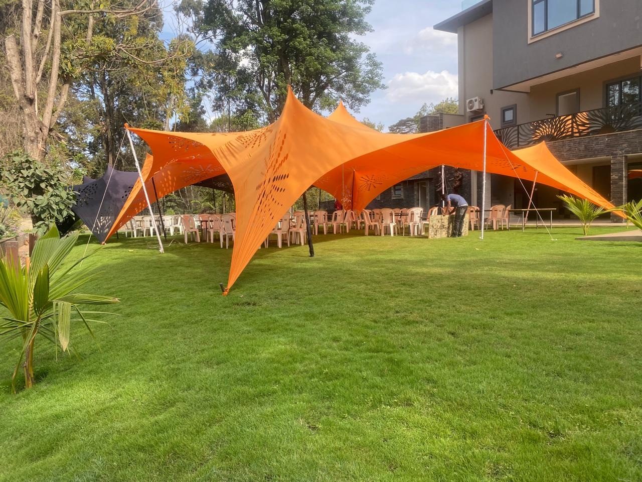 Cheese Tent 10x15m – 140 Seater shading a kids birthday party in Nairobi - view 4