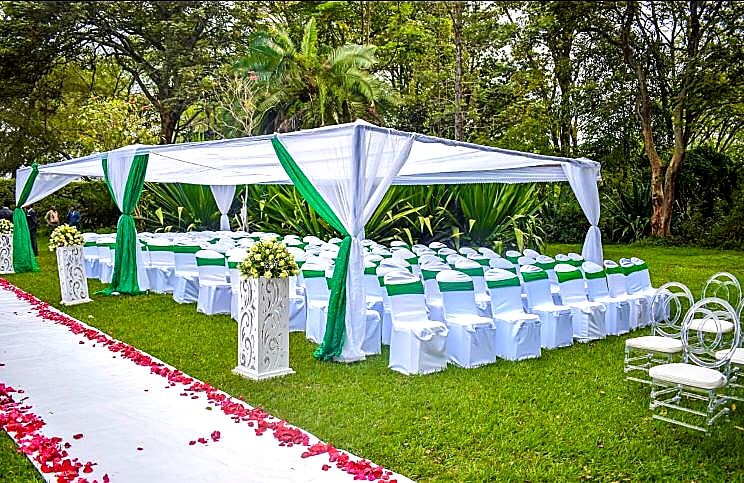 Extra-Large Party Canopy (6x12m) shading a kids birthday party in Nairobi