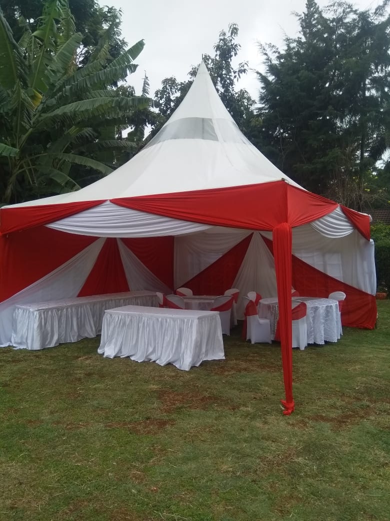 High Peak Draped Tent 6x6m – 50 Seater shading a kids birthday party in Nairobi - view 2