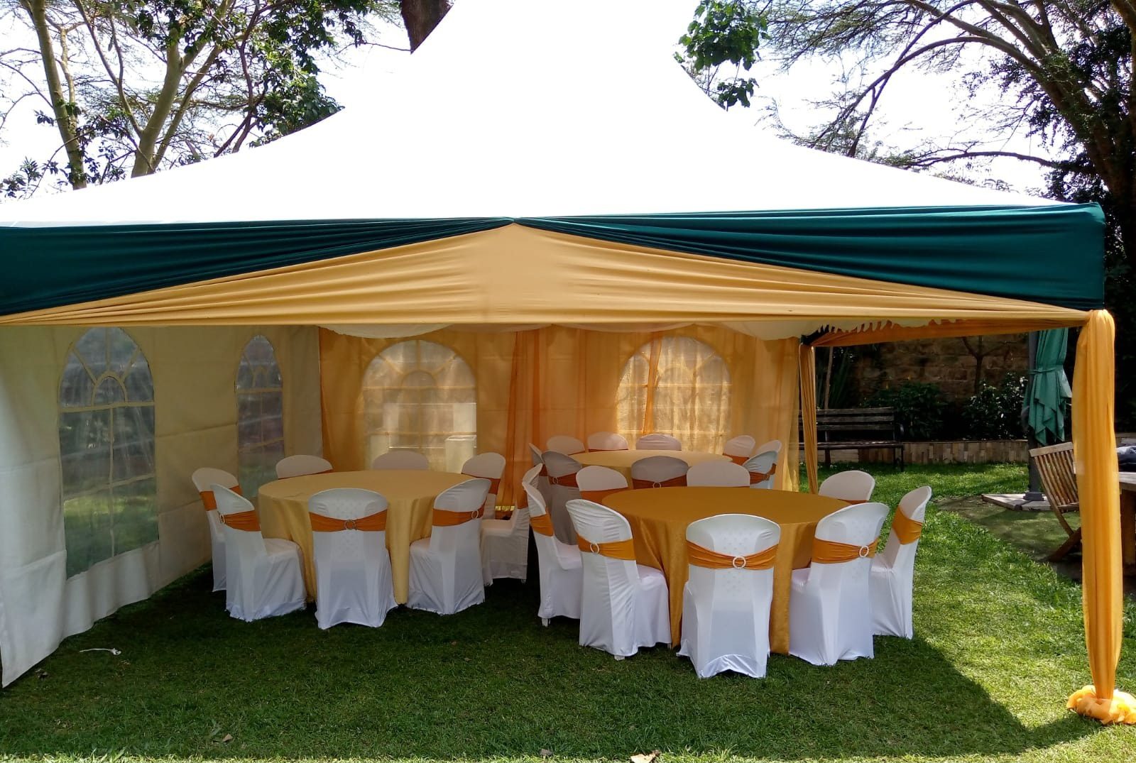 High Peak Draped Tent 6x6m – 50 Seater shading a kids birthday party in Nairobi - view 3