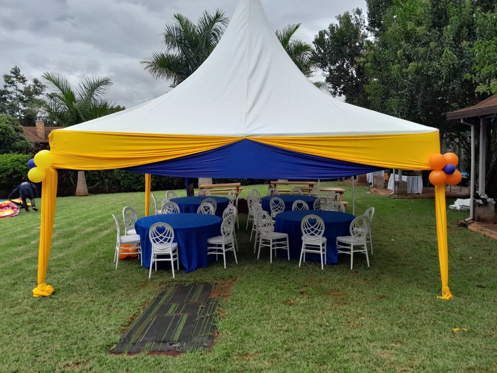 High Peak Draped Tent 6x6m – 50 Seater shading a kids birthday party in Nairobi - view 4
