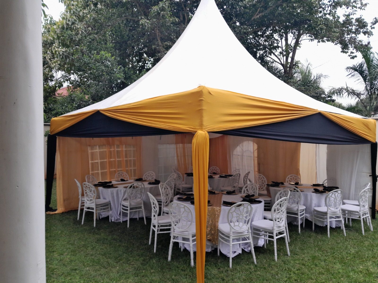 High Peak Draped Tent 6x6m – 50 Seater shading a kids birthday party in Nairobi - view 5