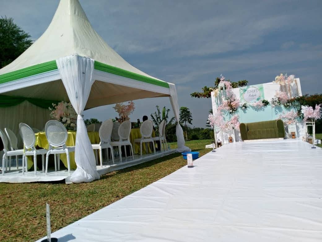 High Peak Draped Tent 6x6m – 50 Seater shading a kids birthday party in Nairobi