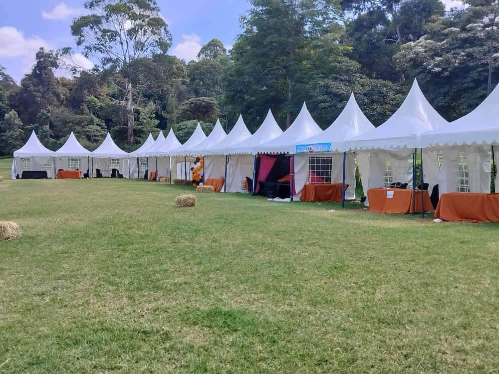High Peak Tent 3x3m – 20 Seater shading a kids birthday party in Nairobi